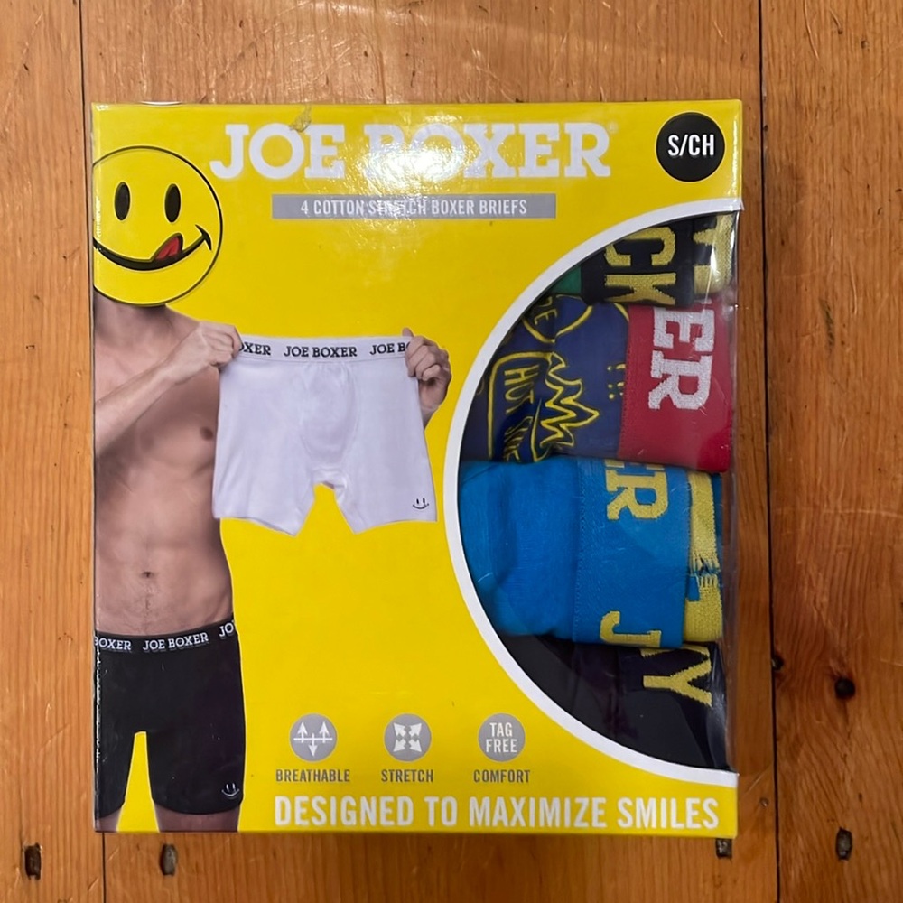Joe Boxer cotton stretch boxer briefs 4 cotton stretch briefs small 28 to 30”